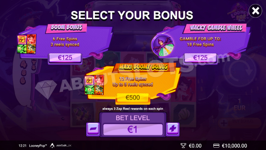 slot Looney Pop - Acquisto bonus