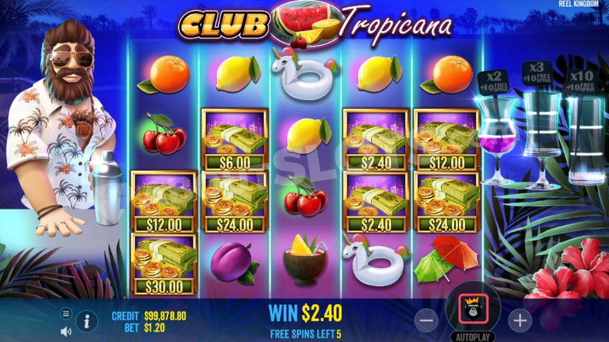 recensione slot Club Tropicana