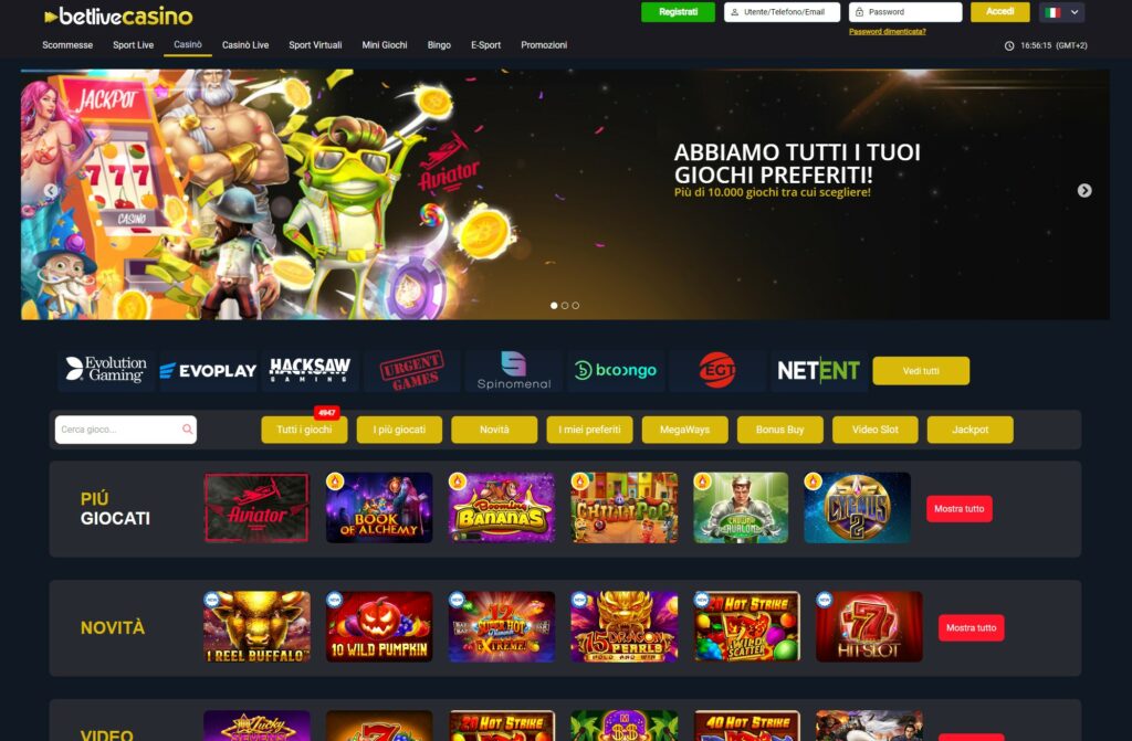 BetLive casino high rollers