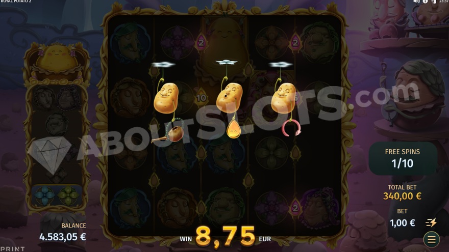 slot Royal Potato 2 - Funzione Sacco di patate