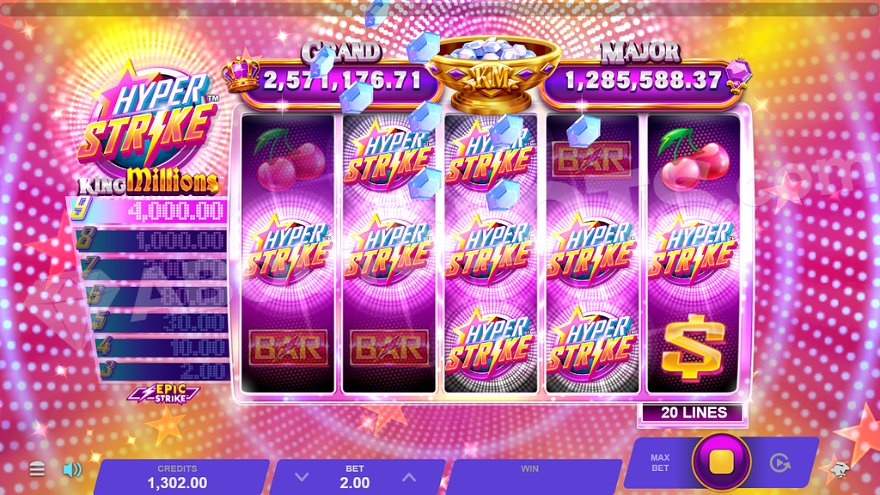 slot Hyper Strike King Millions - Funzione Epic Strike