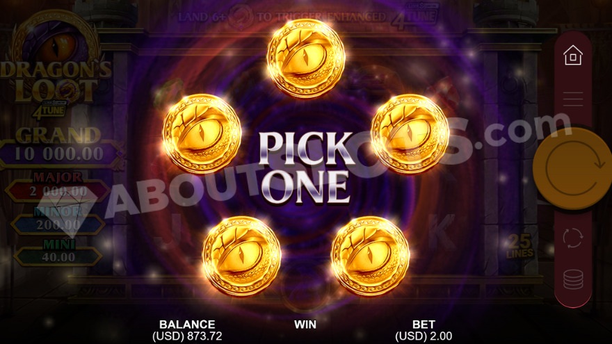 slot Dragon's Loot - Bonus Pick