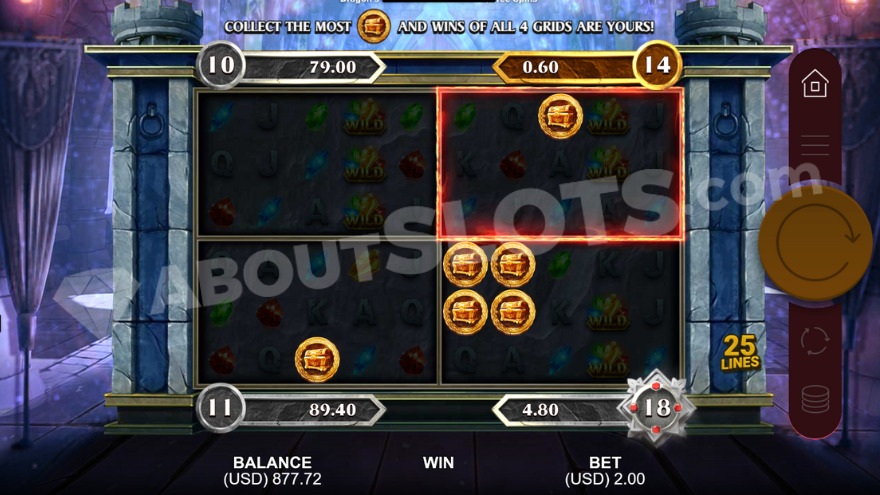 slot Dragon's Loot - Funzione Link & Win