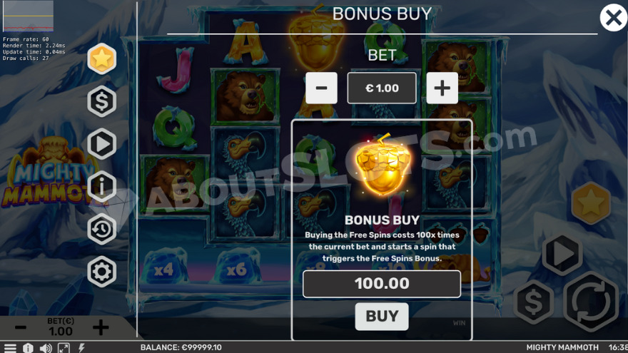 slot Mighty Mammoth - Acquisto Bonus