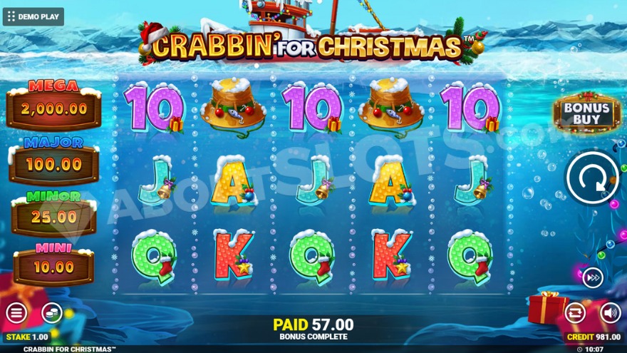 recensione slot Crabbin' for Christmas