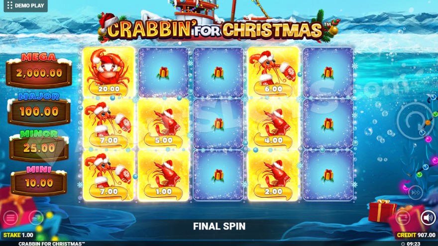 slot Crabbin' for Christmas - Funzione Lightning Spins