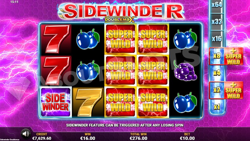 slot Sidewinder DoubleMax - Funzione Sidewinder