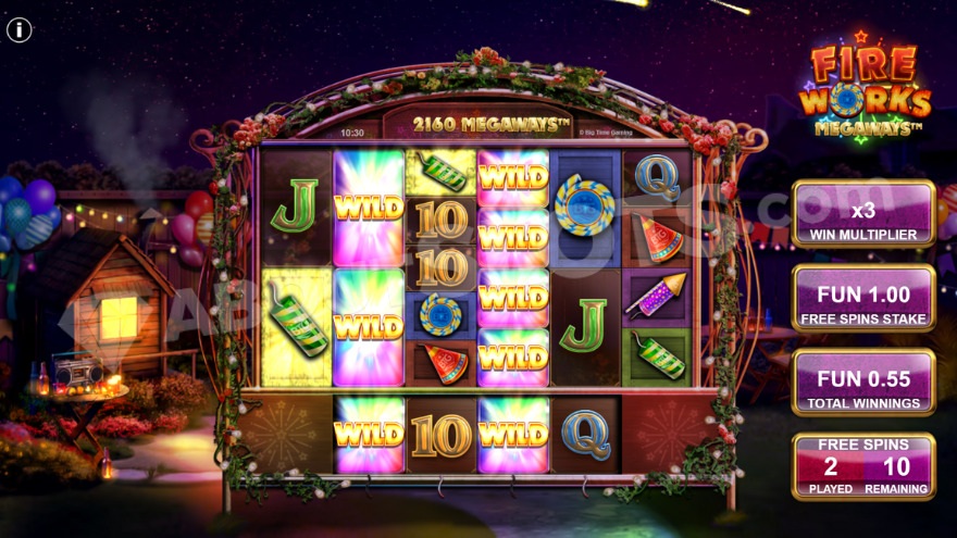 Free Spins bonus game with a 3X total win multiplier to the right.