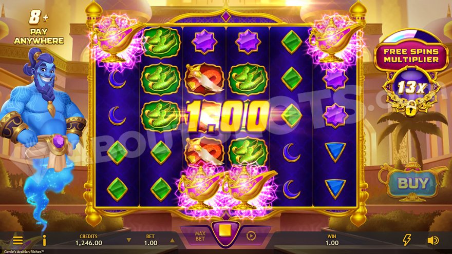 slot Genie's Arabian Riches - Attivazione dei giri gratis