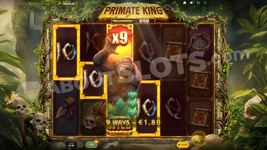 slot Primate King Megaways - Simbolo Primate Wild